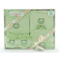 Baby 4 Pcs Clothing Set Green  (Organic)